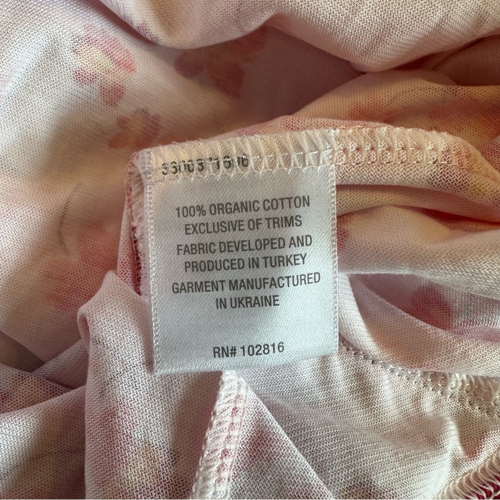 Garnet Hill Asian Wrap nightgown 100% cotton organic size xs NWT - Picture 10 of 10